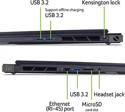 Ноутбук Acer 18 Predator Helios PH18-73 WQUXGA IPS/U9-275HX/192GB/5TB/RTX 5090 24GB/Win11P/Black (NH.QVWEU.001) - мініатюра 12