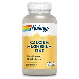 Вітаміни та мінерали Solaray Calcium Magnesium Zinc, 250 вегакапсул