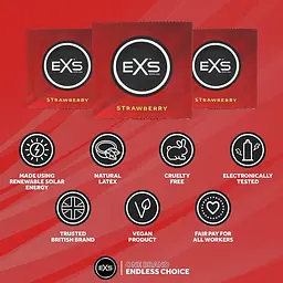 Презерватив EXS Strawberry Flavour Condom 1 шт 81240004927 104683 - мініатюра 4