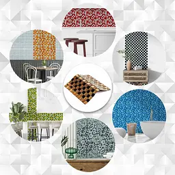 Мозаїка дзеркальна Wall Sticker 298х298х4.5 мм Оранж SW-00002360 - мініатюра 5