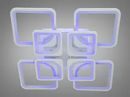 Стельова LED-люстра Diasha 8060/4+4WH 165W, Ø60×14 см, 3 кольори світла, диммер, пульт - мініатюра 3