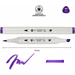 Маркер акварельный Santi sketch SM-09 фиолетовый 6 шт. (390507) - миниатюра 2