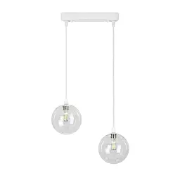 Люстра стельова Levistella 761P120F-2 WH+CL (240), 2 плафона G9, метал+скло, для вітальні