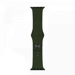 Ремінець Silicone Apple Watch 38/40/41 мм Dark Olive S - мініатюра 1