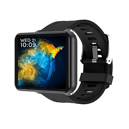 Смарт-годинник 4G Lemfo LEMT 3G+32G з Sim картою силіконовий ремінець black black (16720) - мініатюра 2
