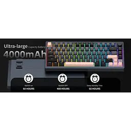 Клавіатура MageGee Light 75 Pink Bear Switch Royal Blue (6971969728820-UA) - мініатюра 4