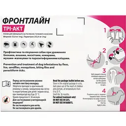 Краплі Boehringer Ingelheim Frontline Tri-Act від бліх та кліщів для собак 2-5 кг 1.5 мл (3 шт. х 0.5 мл) (159911) - мініатюра 3