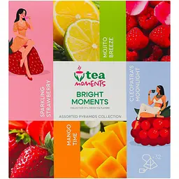 Чай зелений Tea Moments Bright Moments Асорті 4 смаки x 8 пірамідок - мініатюра 2