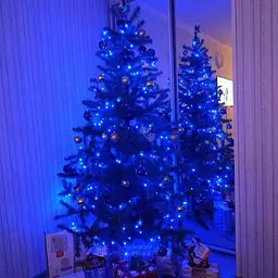 Світлодіодна гірлянда нитка крапля роси 4.5 м 50led батарейки Blue синя - мініатюра 3