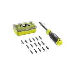 Набор бит с ручкой-отвертокой RYOBI RHSDM1701 (17 предметов) - мініатюра 2