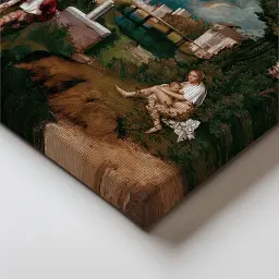 Інтер'єрна картина Буря, Джорджоне, Giorgione, The Tempest, інтер'єрний декор, 60×60 см (id6973) - мініатюра 3