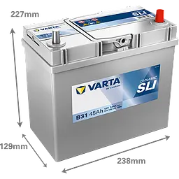 Акумулятор Varta Dynamic SLI 12В 45Аг 330А (EN) R+ (545155033) - мініатюра 2