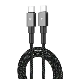 Дата кабель USB-C to USB-C 1.0m 100W black Grand-X (CC-08B) - мініатюра 2