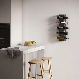 Полиця-тримач для вина Nice & Cozy S-Wine на 5 пляшок чорна - мініатюра 4