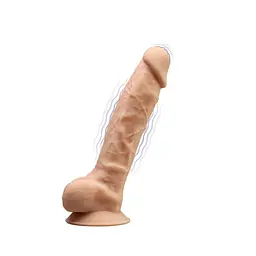 Фалоімітатор з вібрацією SilexD Vetus Model 1 20 см тілесний - мініатюра 4