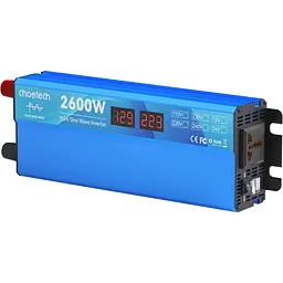 Автомобільний інвертор Choetech 12/220V 1300Вт, чиста синусоїда (CJ2600Q-V2)