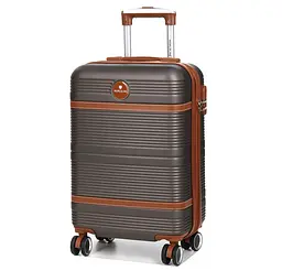 Валіза маленька S ABS-пластик Worldline Airtex 629 56×36×22см 38л Коричнева