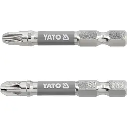 Насадка викруткова Yato PZ3х50 мм HEX 1/4 покрита нікелем 2 шт. (YT-78025)