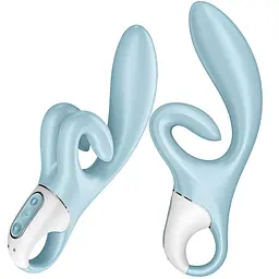 Вібратор-кролик Satisfyer Touch Me 20 см блакитний - мініатюра 2