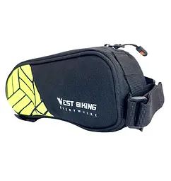 Велосумка на раму West Biking YP0707373 22х9х6,5 см 1 л чорно-зелений (G0001972) - мініатюра 6