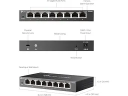 Комутатор TP-LINK Omada ES208G - мініатюра 6