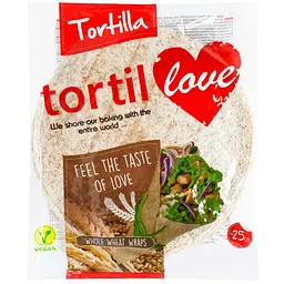 Тортилья Tortillove з цільнозернового борошна 240 г (4 шт. x 25 см)