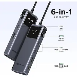 USB-хаб Ugreen Uno 6in1 CM888 (35998) [145376] - мініатюра 3