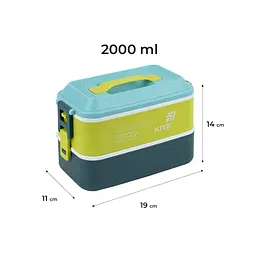 Ланч-бокс Kite подвійний з наповненням 2000 мл синій (K25-1184-2) - мініатюра 2