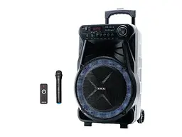 Колонка з мікрофоном ZXX-7171 / Акустична переносна колонка 600 Вт 12" 35х30х54 см
