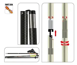 Палиці для скандинавської ходьби Gabel Cobra Re-Volution 3S (7008351300000) - мініатюра 7