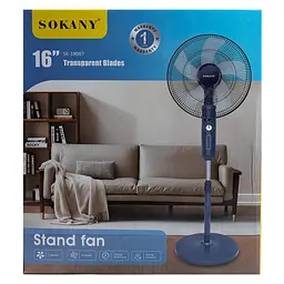 Вентилятор підлоговий SOKANY SK-19007 3 швидкості 5 лопатей Sokany SK-19007 - мініатюра 20