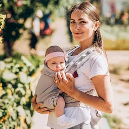Май-слінг із льону від народження до 36 місяців Univеrsal Coolbabka Сірий - мініатюра 3