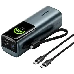 Батарея універсальна Vention 27000 mAh 200W Gray TFT Display Type (FKGH0)