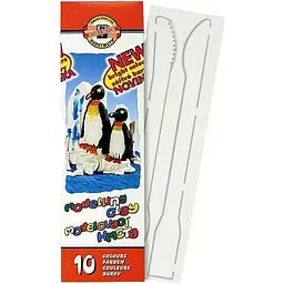Пластилін Koh-i-Noor Пінгвіни 10 кольорів 200 г (131506) - мініатюра 2