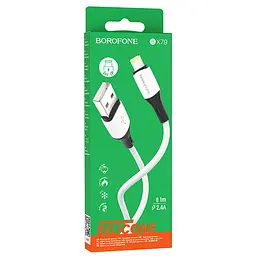 Дата кабель Borofone BX79 USB to Lightning (1m) Білий - мініатюра 4