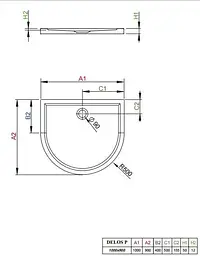 Душовий піддон Radaway Delos P 4Z19035-03N - мініатюра 2