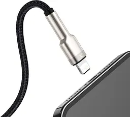 Кабель Baseus Cafule Metal USB to Lightning 1m Black (CALJK-A01) [82093] - мініатюра 5