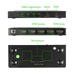 Розгалужувач PowerPlant HDMI 1x4 V1.4 (CA911509) - мініатюра 3