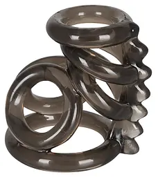 Насадка на пеніс Bad Kitty Naughty Toys Cock And Ball Ring 6.5 см чорний - мініатюра 3