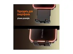 Автомобільний тримач для смартфона ColorWay Ultra-mini Wireless Charger 15W Black (CW-CHAW069Q-BK) - мініатюра 5