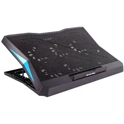 Підставка для ноутбука до 17" ColorWay Q3, Black, 6x6 см вентилятори, регулювання нахилу, синє LED підсвічування, 2xUSB, 400х367х40 мм, 1020 г (CW-CLQ3) - мініатюра 2