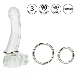 Набір ерекційних кілець Silver Ring - 3 Piece Set - мініатюра 8
