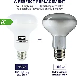 Світлодіодна світлодіодна лампа R80 TBE LIGHTING 15 Вт - стандартне гвинтове кріплення E27, еквівалентна енергозберігаюча - мініатюра 3