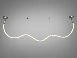 Люстра стельова LED Diasha 9610-2000CH Шланг, 22Вт, 3200K, хром, для коридору, вітальні, кухні - мініатюра 2