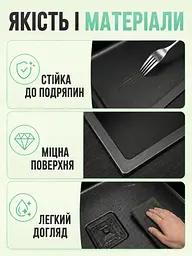 Кухонна мийка з двома чашами, висувним змішувачем та аксесуарами чорна 75×45 см (49676003) - мініатюра 3