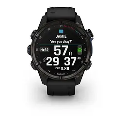 Спортивний годинник Garmin Descent Mk3i – 43 mm Carbon Gray DLC Titanium w. Black Silicone Band (010-02753-10/11) - мініатюра 2