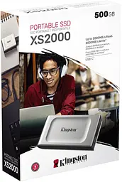 Зовнішній SSD накопичувач Kingston XS2000 500GB (SXS2000/500G) [69706] - мініатюра 4