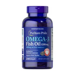 Омега-3 Puritans Pride Fish Oil 1200 мг (360 мг Active Omega-3) 200 softgels