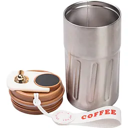 Термочашка Coffee 500 мл з датчиком температури, коричневий Yiwu HP-14-10BR - мініатюра 5