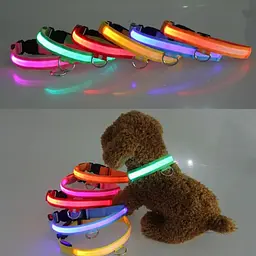 Світлодіодний нашийник для собак Derby нейлоновий M жовтий - мініатюра 4